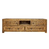 Indian Hand Carved Solid Wood TV Unit 17